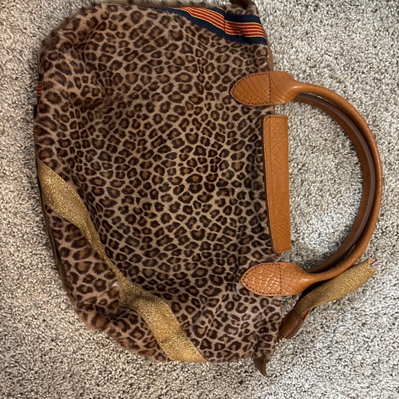 Longchamp Limited Edition Le Pliage Dyed Fur Tote Bag Fur Leather Nylon - Picture 2 of 4